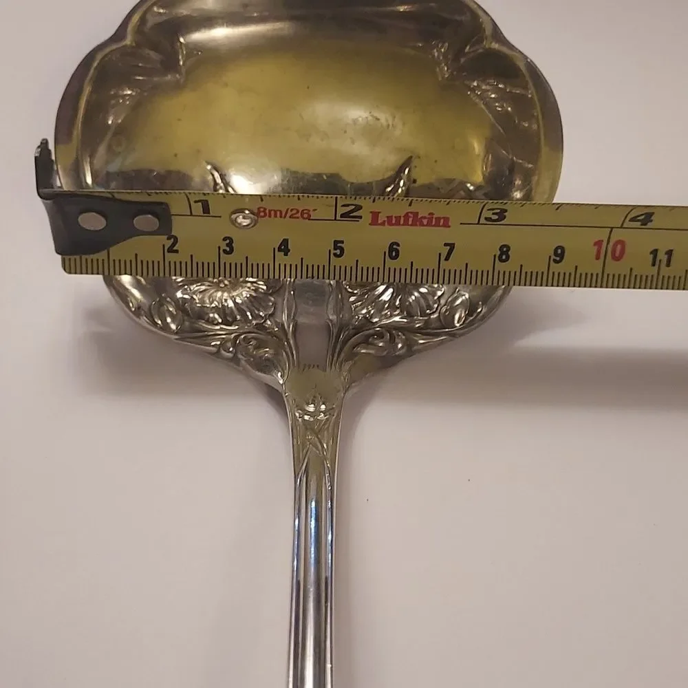 Wm. A Roger's Antique Soup Punch Silverplate Ladle Grenoble Pattern 10 inches